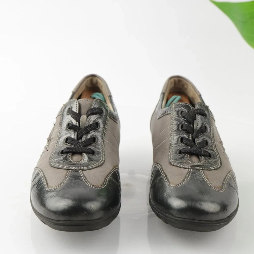 Waldlaufer Womens Henni Oxford Size 6‎ Gray Silver Lace Up Shoe Casual Comfy